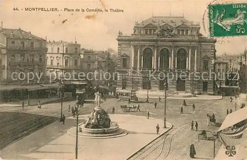 AK / Ansichtskarte Montpellier_Herault Place de la Comedie le Theatre Montpellier Herault