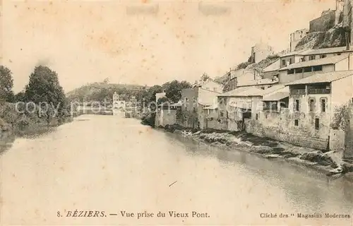 AK / Ansichtskarte Beziers Vue prise du Vieux Pont Beziers