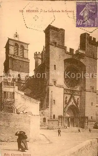 AK / Ansichtskarte Beziers La Cathedrale St Nazaire Beziers