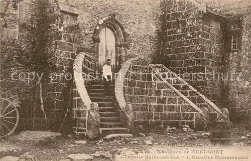 AK / Ansichtskarte Huelgoat Chapelle Saint Herbot lEscalier Monumental Huelgoat