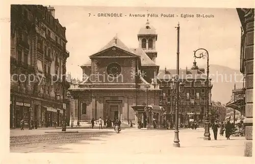 AK / Ansichtskarte Grenoble Avenue Felix Poulat Eglise St Louis Grenoble