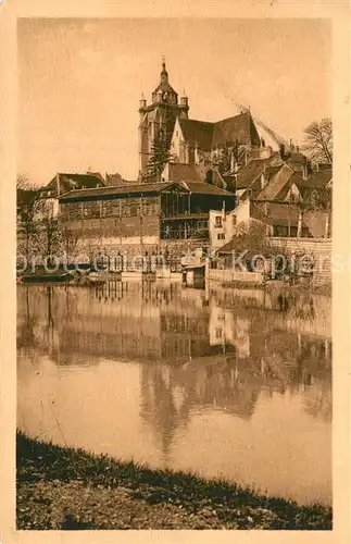 AK / Ansichtskarte Dole_Jura Eglise Notre Dame et Tanneries sur le Port Dole_Jura