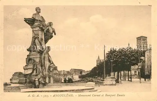 AK / Ansichtskarte Angouleme Monument Carnot et Rempart Desaix Angouleme