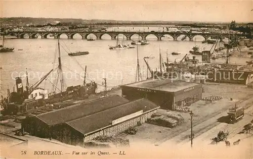 AK / Ansichtskarte Bordeaux Vue sur les Quais Bordeaux