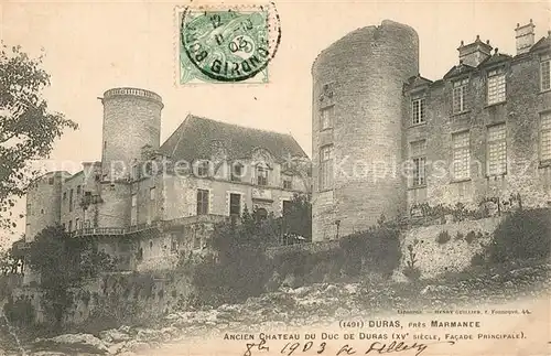 AK / Ansichtskarte Duras_Lot et Garonne Ancien Chateau du Duc de Duras Duras Lot et Garonne