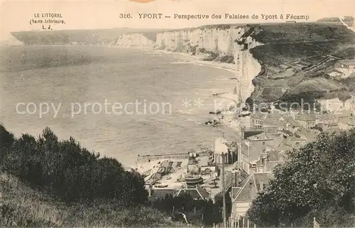 AK / Ansichtskarte Yport Perspective des Falaises de Yport a Fecamp Yport