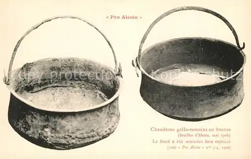 AK / Ansichtskarte Alesia(Roman War)_Alise Sainte Reine Chaudrons gallo romains en bronze 