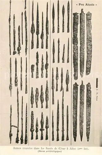 AK / Ansichtskarte Alesia(Roman War)_Alise Sainte Reine Armes trouv?e dans les fosses de Cesar a Alise 