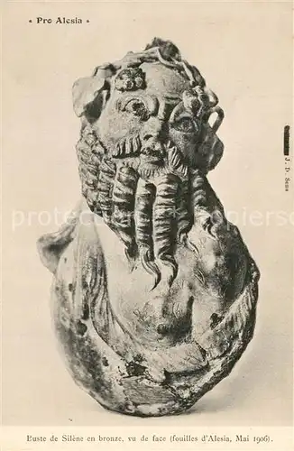 AK / Ansichtskarte Alesia(Roman War)_Alise Sainte Reine Buste de Silene en bronze 