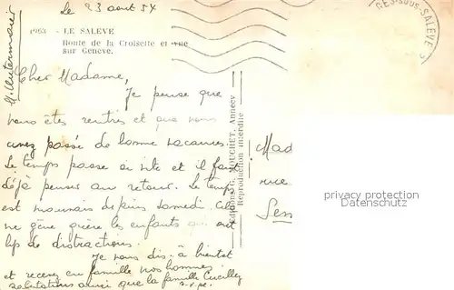 AK / Ansichtskarte Saleve Route de la Croisette et Geneve Saleve