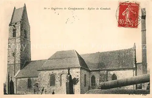AK / Ansichtskarte Coutances Eglise de Gratot Coutances