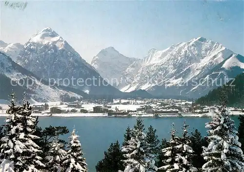 AK / Ansichtskarte Pertisau_Achensee Panorama Blick zum Karwendel Hochgebirge im Winter Pertisau Achensee