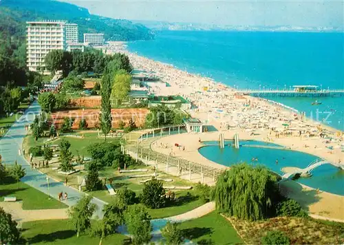 AK / Ansichtskarte Slatni_Pjasazi Promenade Tennisplaetze Schwimmbad Strand Hotels Slatni_Pjasazi