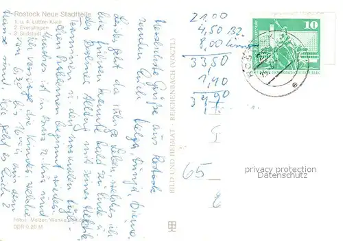 AK / Ansichtskarte Rostock_Mecklenburg Vorpommern Neue Stadtteile Luetten Klein Evershagen Suedstadt Wohnblocks Siedlung Brunnen Rostock