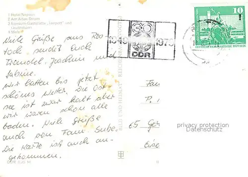 AK / Ansichtskarte Warnemuende_Ostseebad Hotel Neptun Alter Strom Fischkutter Konsumgaststaette Teepott Leuchtturm Mole Warnemuende_Ostseebad