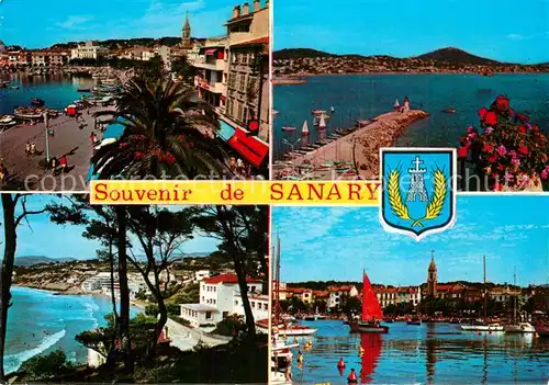 AK / Ansichtskarte Sanary sur Mer Partie am Hafen Kuestenpanorama Sanary sur Mer