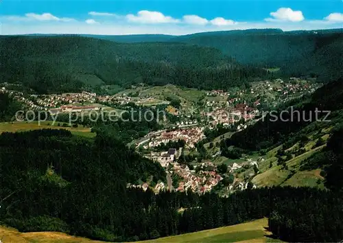 AK / Ansichtskarte Alpirsbach Panorama Kur  und Klosterstadt im Schwarzwald Fliegeraufnahme Alpirsbach