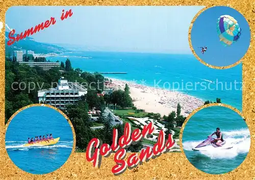 AK / Ansichtskarte Warna_Varna Golden Sands Strand Kuestenpanorama Wassersport Warna Varna