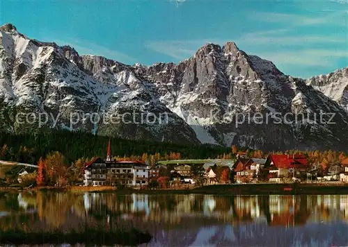 AK / Ansichtskarte Seefeld_Tirol Blick ueber den See zum Wettersteingebirge Seefeld Tirol