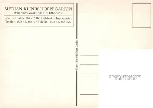 AK / Ansichtskarte Hoppegarten Median Klinik Rehaklinik Hoppegarten