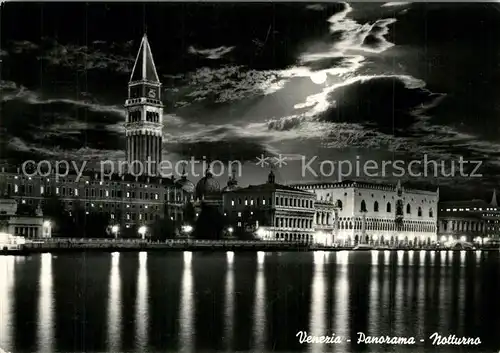 AK / Ansichtskarte Venezia_Venedig Panorama notturno Venezia Venedig