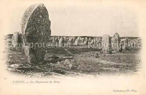 AK / Ansichtskarte Carnac_Plage Les Alignements du Menee Carnac_Plage