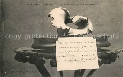 AK / Ansichtskarte Montmirail_Marne Un eurieux effet du bombardement Montmirail Marne