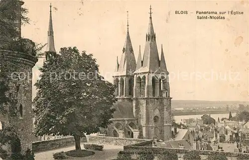 AK / Ansichtskarte Blois_Loir_et_Cher Panorama sur lEglise Saint Nicolas Blois_Loir_et_Cher