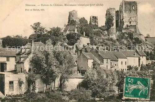 AK / Ansichtskarte Herisson_Allier Ruines du Chateau Monument historique Herisson Allier