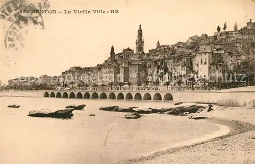 AK / Ansichtskarte Menton_Alpes_Maritimes La Vieille Ville Menton_Alpes_Maritimes