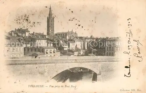 AK / Ansichtskarte Toulouse_Haute Garonne Vue prise du Pont Neuf Toulouse Haute Garonne