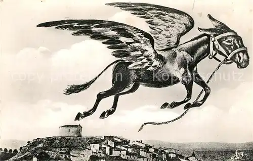 AK / Ansichtskarte Gonfaron Ane legendaire dans son vol Gonfaron