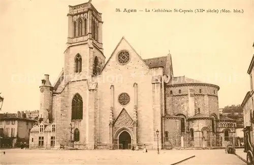 AK / Ansichtskarte Agen_Lot_et_Garonne Cathedrale St. Caprais Agen_Lot_et_Garonne