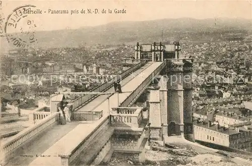 AK / Ansichtskarte Marseille_Bouches du Rhone Vue pris de N. D. de la Garde Marseille