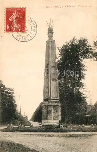 AK / Ansichtskarte Neufmoutiers en Brie Obelisque Neufmoutiers en Brie