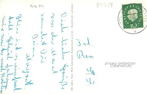 AK / Ansichtskarte Burg_Eltz Burg Burg_Eltz