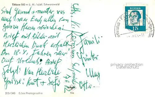 AK / Ansichtskarte Titisee  Titisee