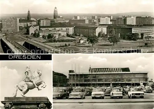 AK / Ansichtskarte Dresden Stadtzentrum Goldene Reiter Kulturpalast  Dresden
