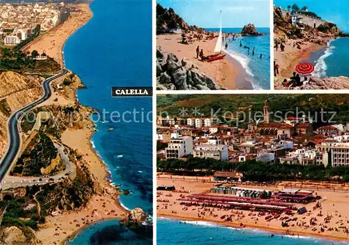 AK / Ansichtskarte Calella Fliegeraufnahme Strand Calella