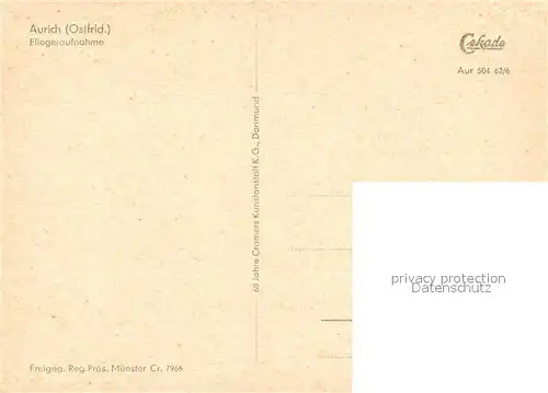 AK / Ansichtskarte Aurich_Ostfriesland Fliegeraufnahme Aurich_Ostfriesland