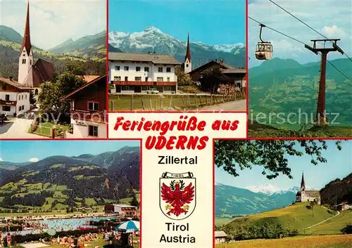 AK / Ansichtskarte Uderns Seilbahn Freibad Uderns