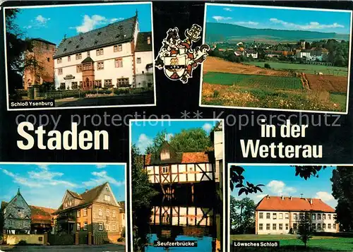 AK / Ansichtskarte Staden_Hessen Schlo? Ysenburg Seufzerbr?cke L?wsches Schloss Staden Hessen