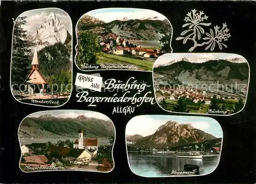 AK / Ansichtskarte Bayerniederhofen B?ching Wanderfleck Forggensee  Bayerniederhofen
