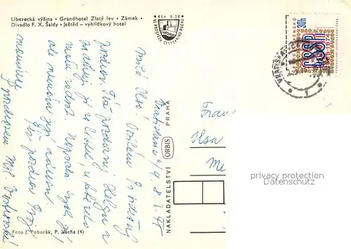 AK / Ansichtskarte Liberec Grandhotel Zlaty lev Liberec