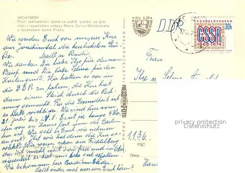 AK / Ansichtskarte Jachymov  Jachymov