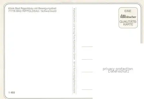 AK / Ansichtskarte Bad_Rippoldsau_Schwarzwald  Bad_Rippoldsau