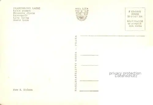 AK / Ansichtskarte Frantiskovy_Lazne Luisa Spring Frantiskovy_Lazne