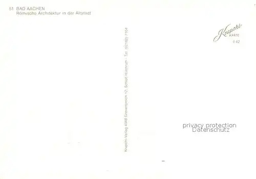 AK / Ansichtskarte Bad_Aachen R?mische Architektur in der Altstadt Bad_Aachen