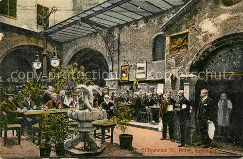AK / Ansichtskarte Salzburg_Oesterreich Stiftskeller St Peter Restauration Salzburg_Oesterreich