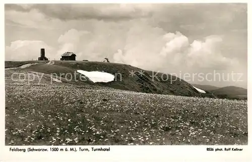 AK / Ansichtskarte Feldberg_Schwarzwald Landschaftspanorama Feldbergturm Turmhotel Feldberg Schwarzwald